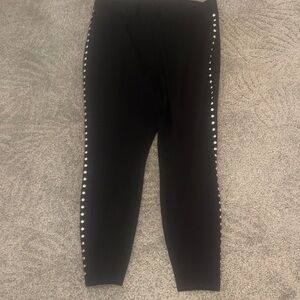 Black Women’s Leggings with White Accents